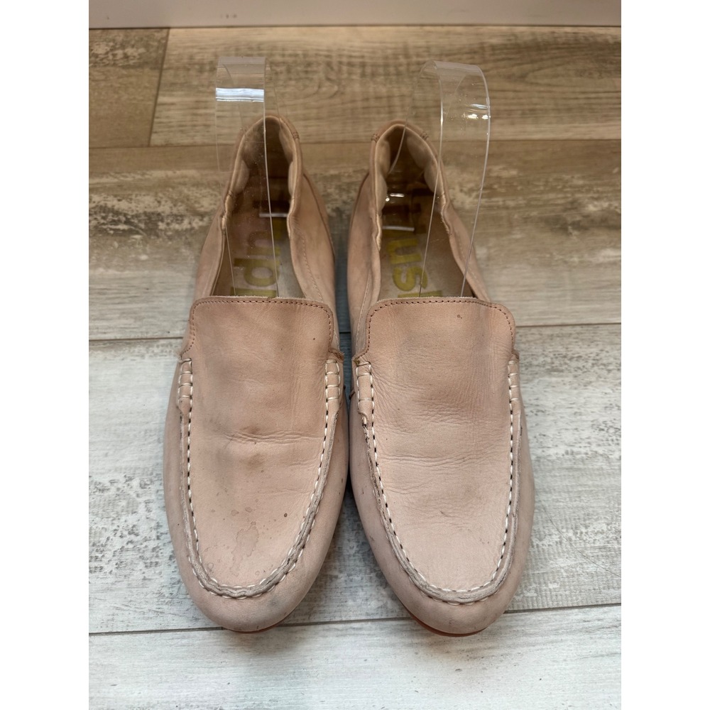 Hush Puppies Leather Loafers Quiet Luxury Women 9 Tan Slip On Old Money Preppy‎ - Picture 5 of 11